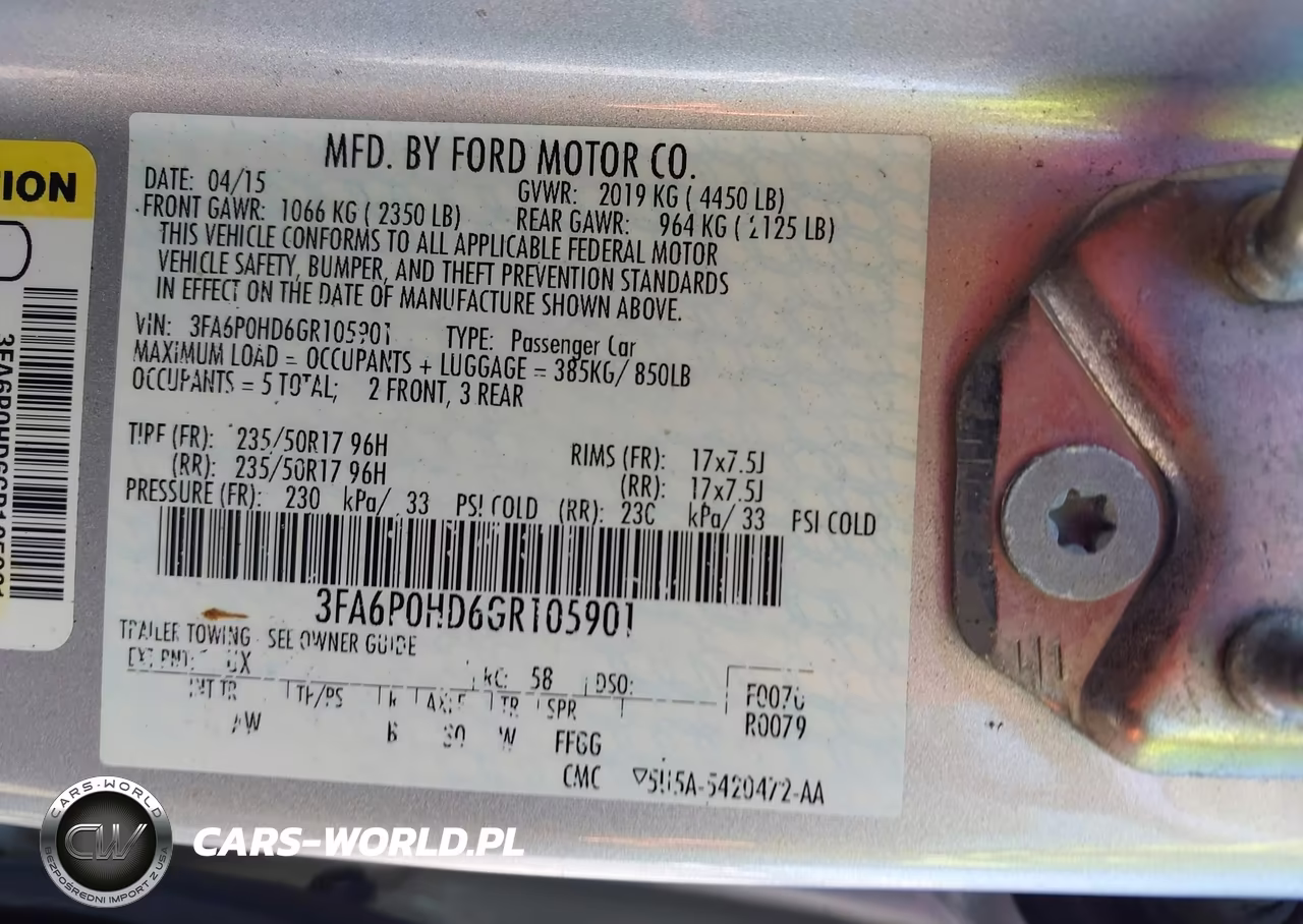 2016 Ford Fusion Se VIN:3FA6P0HD6GR105901 - 9