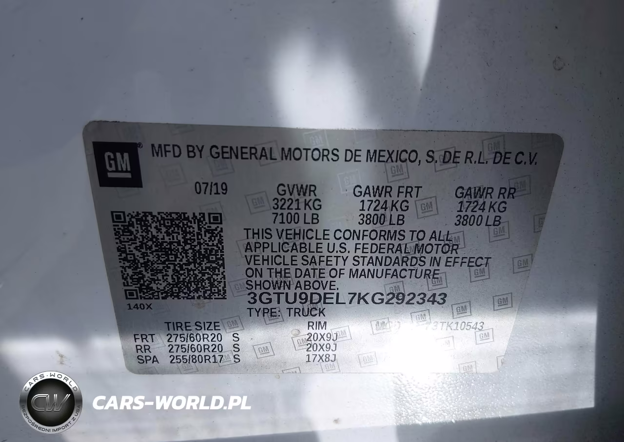 2019 GMC Sierra 1500 Slt VIN:3GTU9DEL7KG292343 - 9