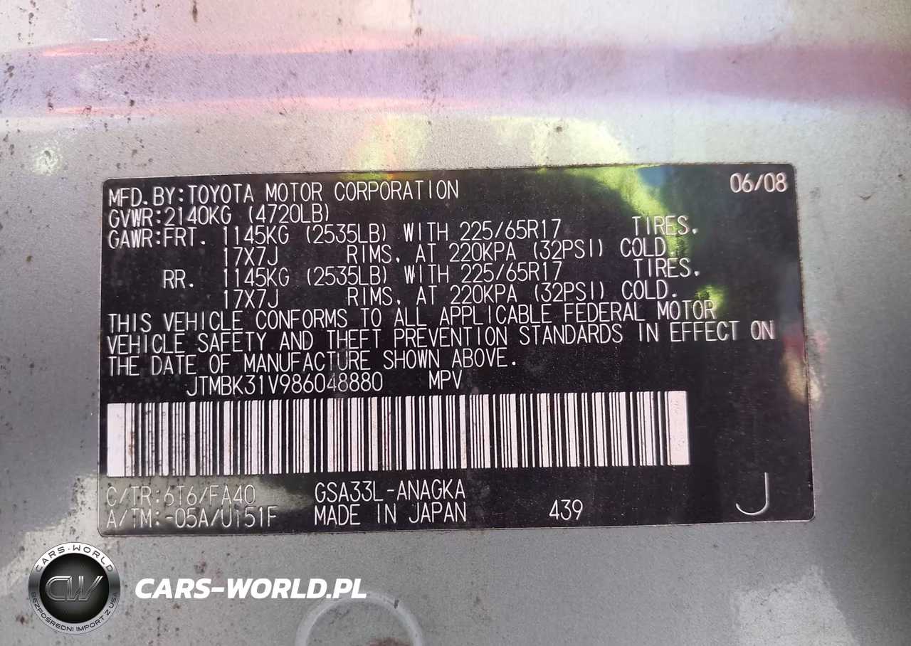 2008 Toyota Rav4 Limited V6 VIN:JTMBK31V986048880 - 9