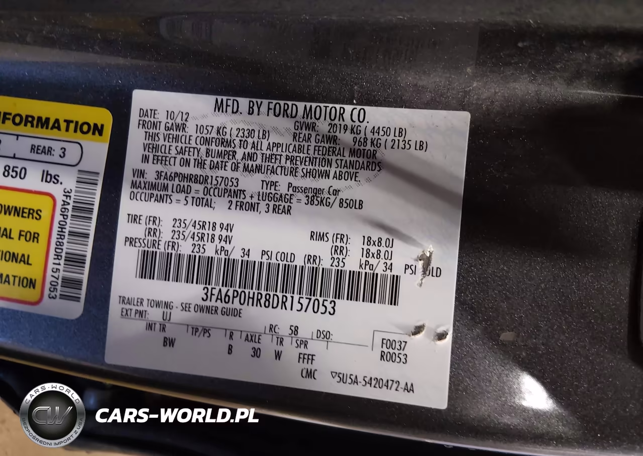 2013 Ford Fusion Se VIN:3FA6P0HR8DR157053 - 9