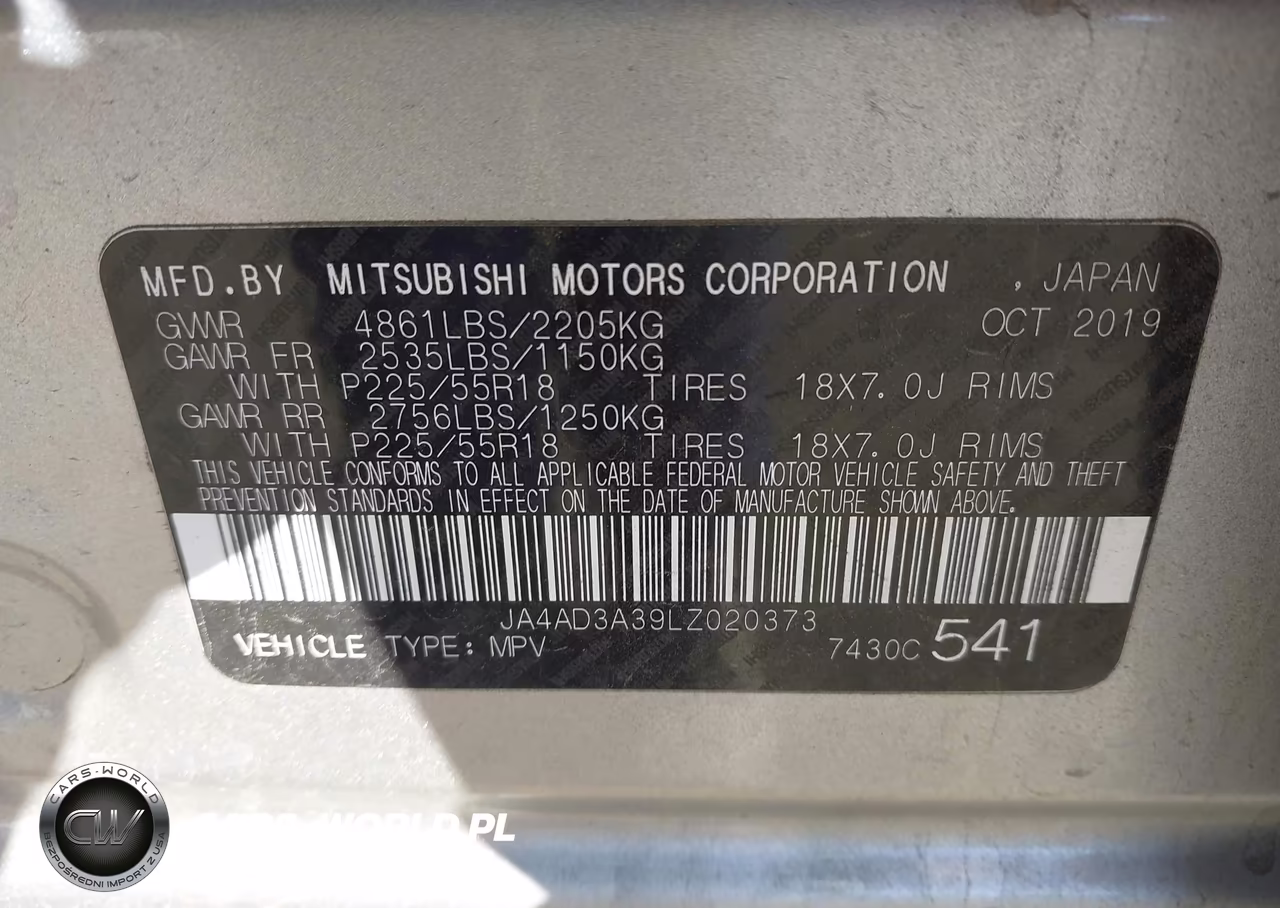 2020 Mitsubishi Outlander Le 2.4-Se 2.4-Sel 2.4-Sp 2.4 VIN:JA4AD3A39LZ020373 - 9