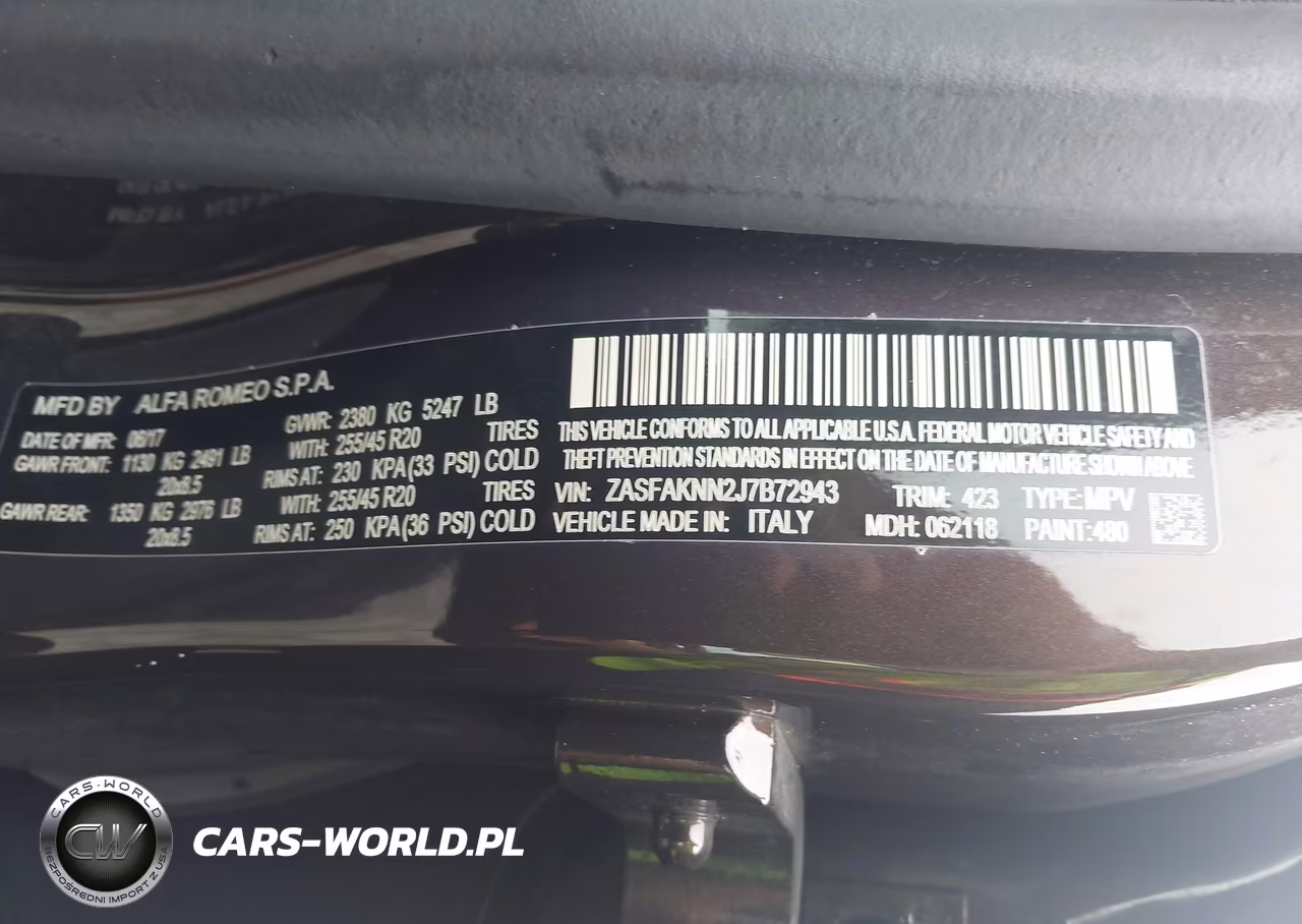 2018 Alfa Romeo Stelvio Ti Sport Awd VIN:ZASFAKNN2J7B72943 - 9
