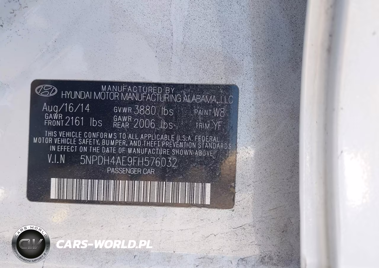 2015 Hyundai Elantra Se VIN:5NPDH4AE9FH576032 - 9