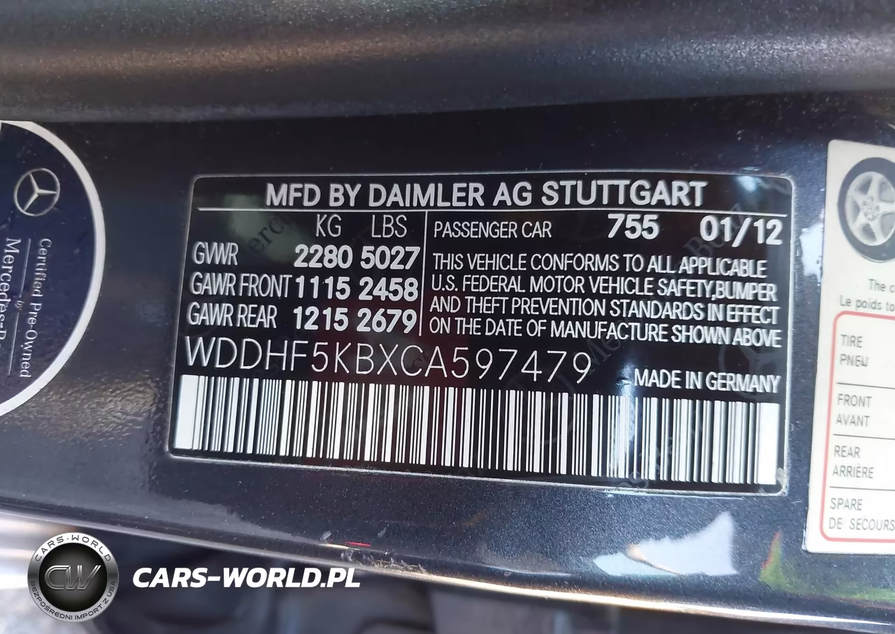 2012 Mercedes-Benz E 350 VIN:WDDHF5KBXCA597479 - 9