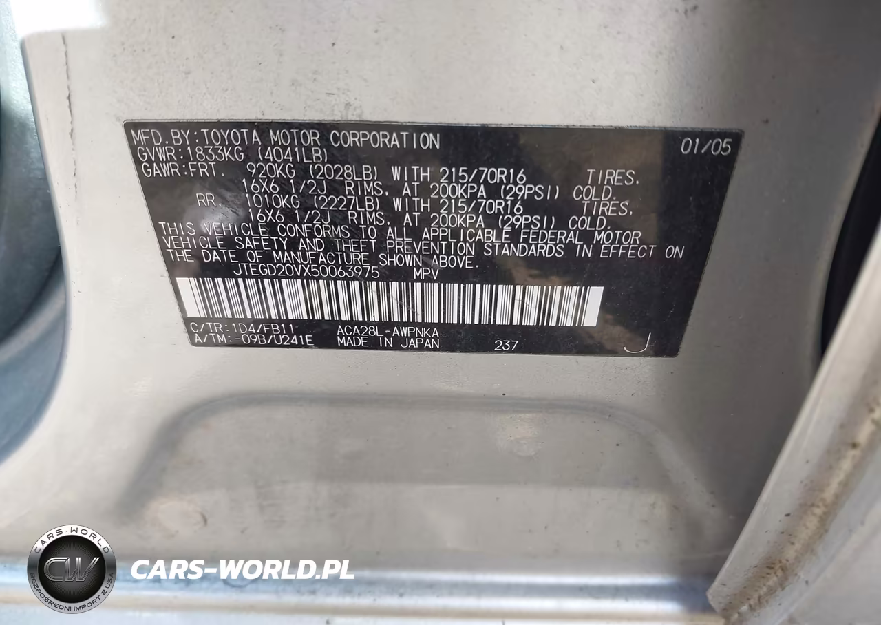 2005 Toyota Rav4 VIN:JTEGD20VX50063975 - 9
