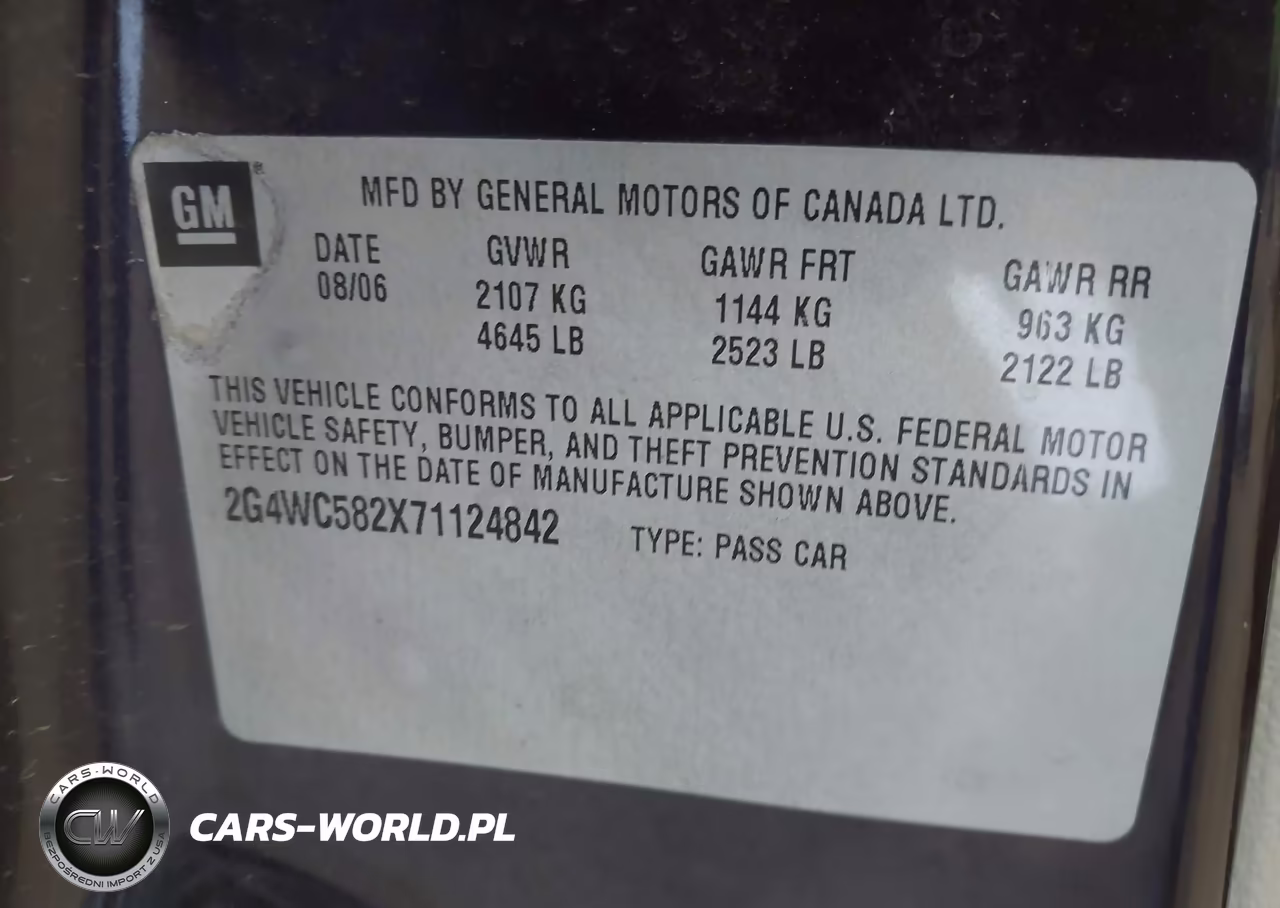 2007 Buick Lacrosse Cx VIN:2G4WC582X71124842 - 9