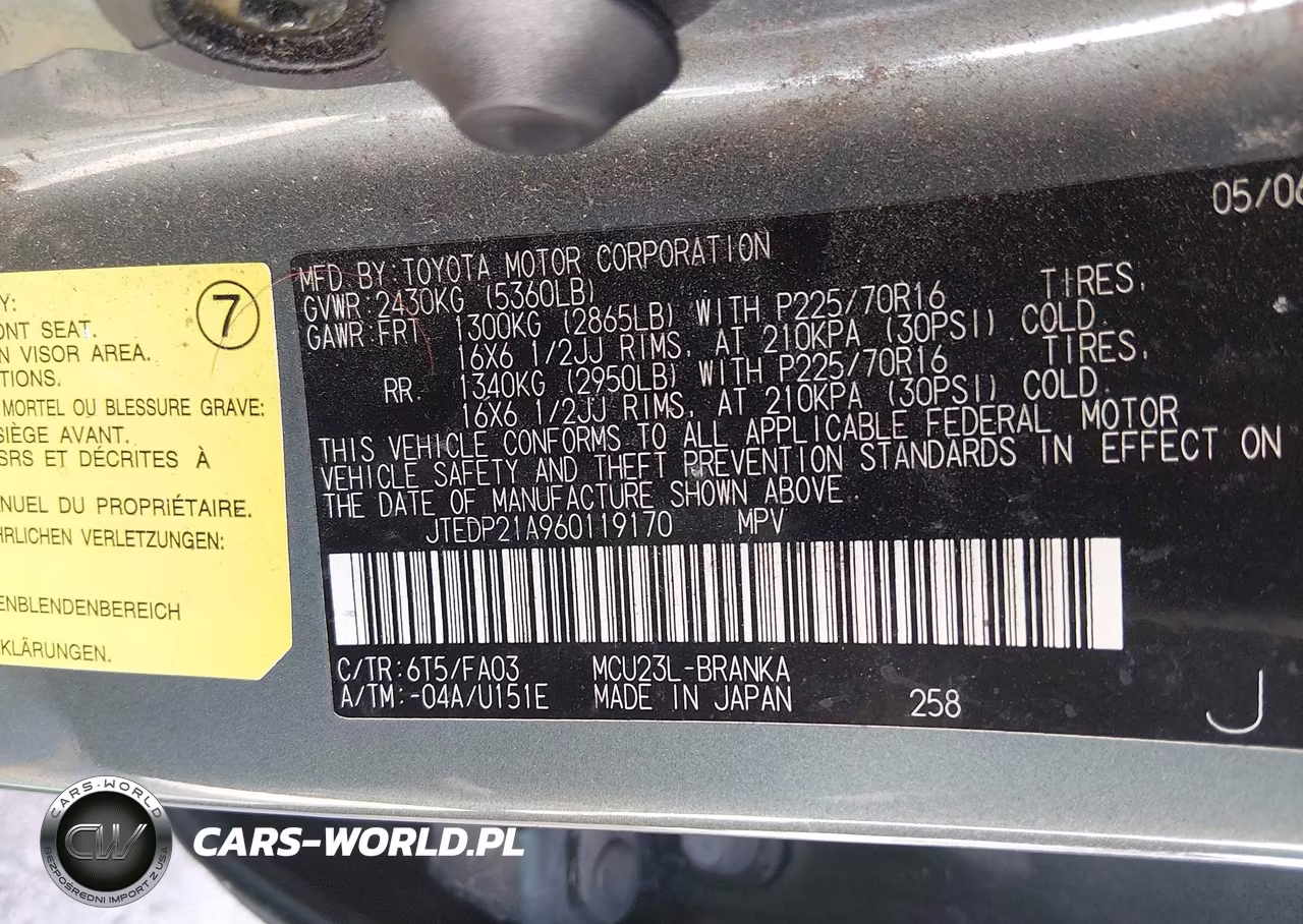 2006 Toyota Highlander V6 VIN:JTEDP21A960119170 - 9