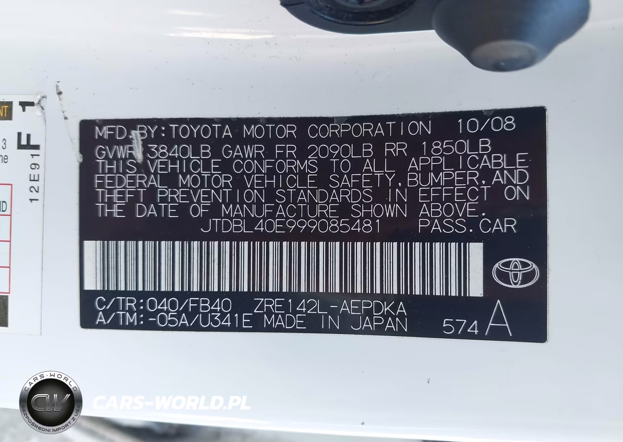 2009 Toyota Corolla Le VIN:JTDBL40E999085481 - 9