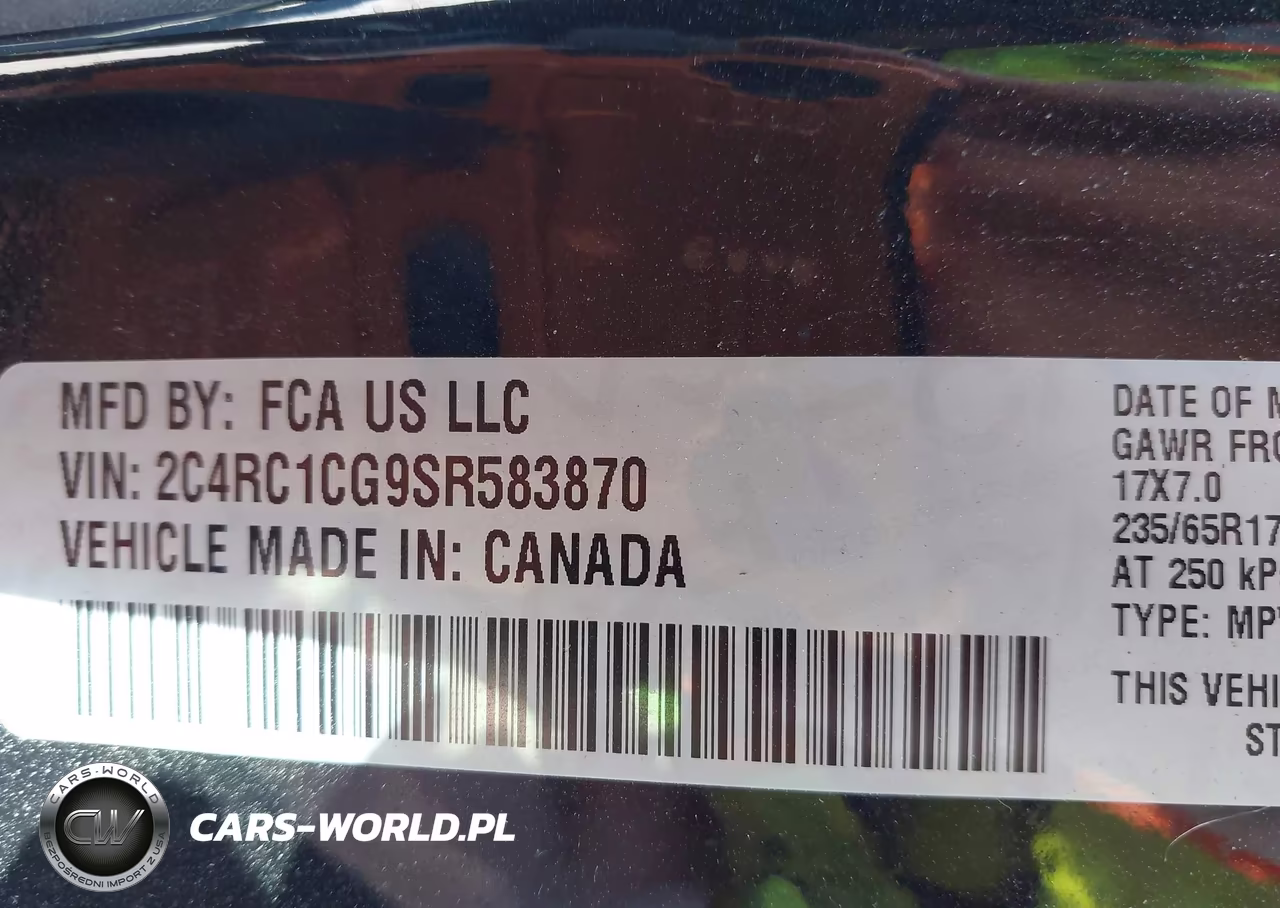 2025 Chrysler Voyager Lx VIN:2C4RC1CG9SR583870 - 9