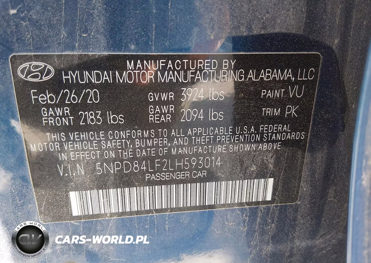 2020 Hyundai Elantra Sel VIN:5NPD84LF2LH593014 - 9