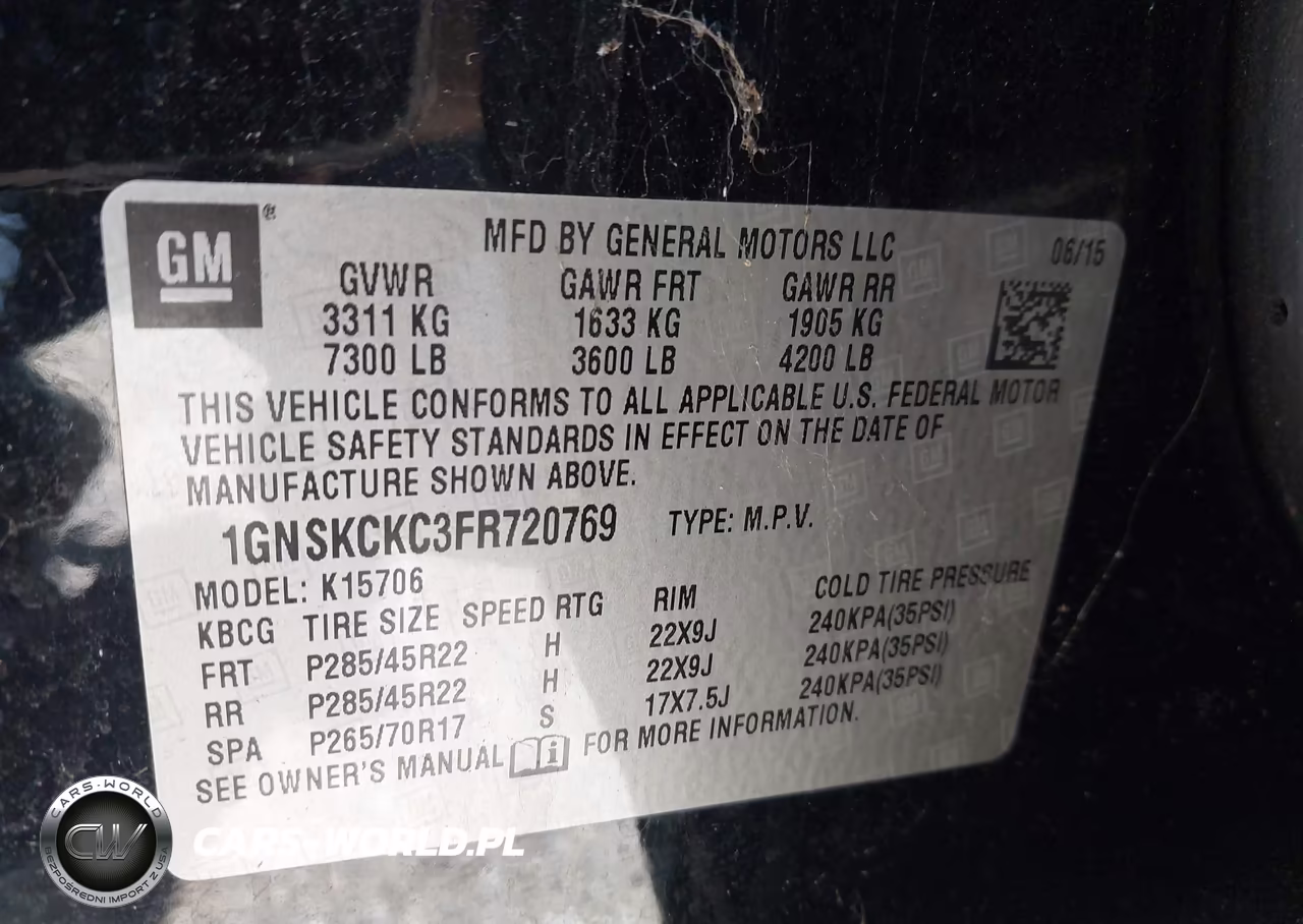 2015 Chevrolet Tahoe Ltz VIN:1GNSKCKC3FR720769 - 9