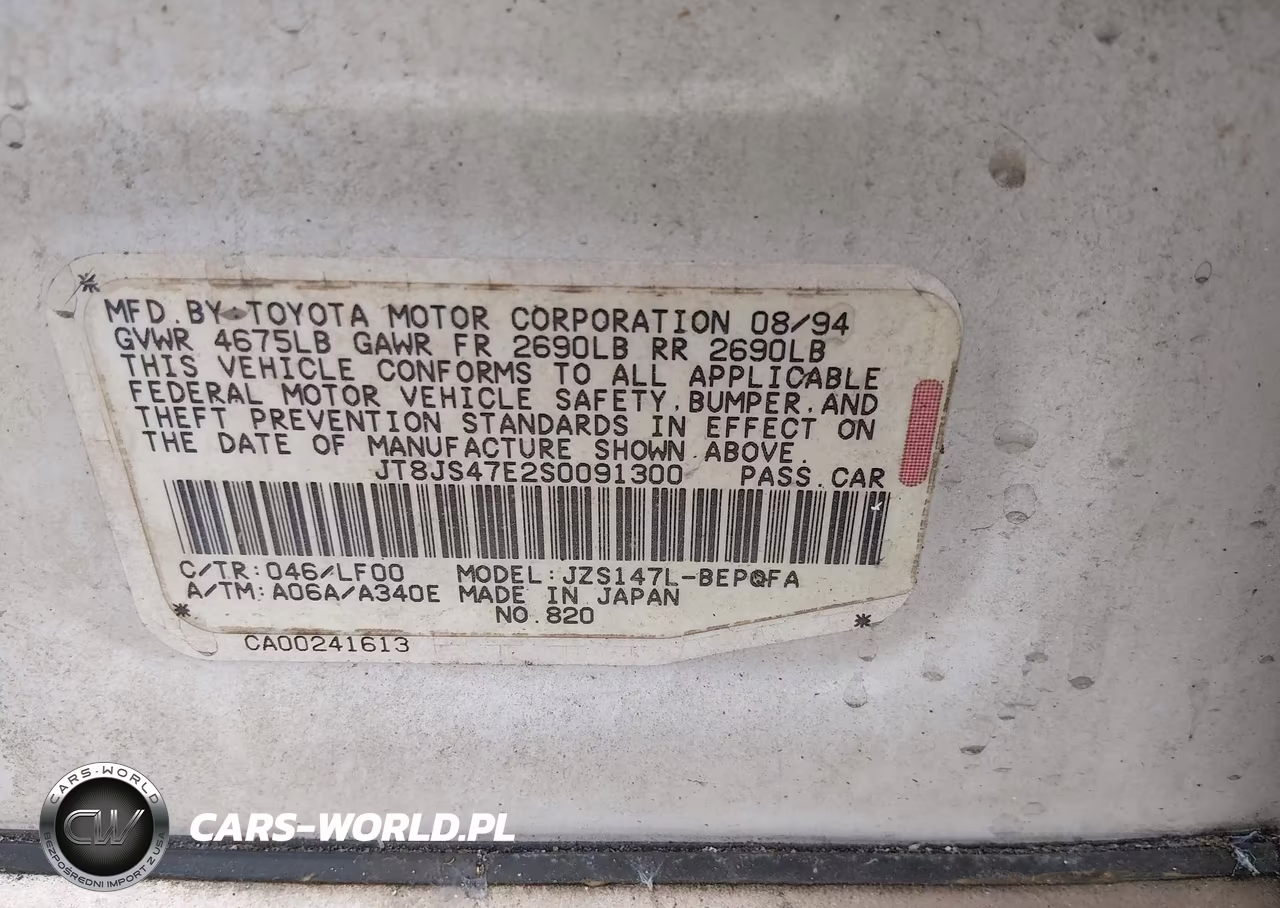 1995 Lexus Gs 300 VIN:JT8JS47E2S0091300 - 9