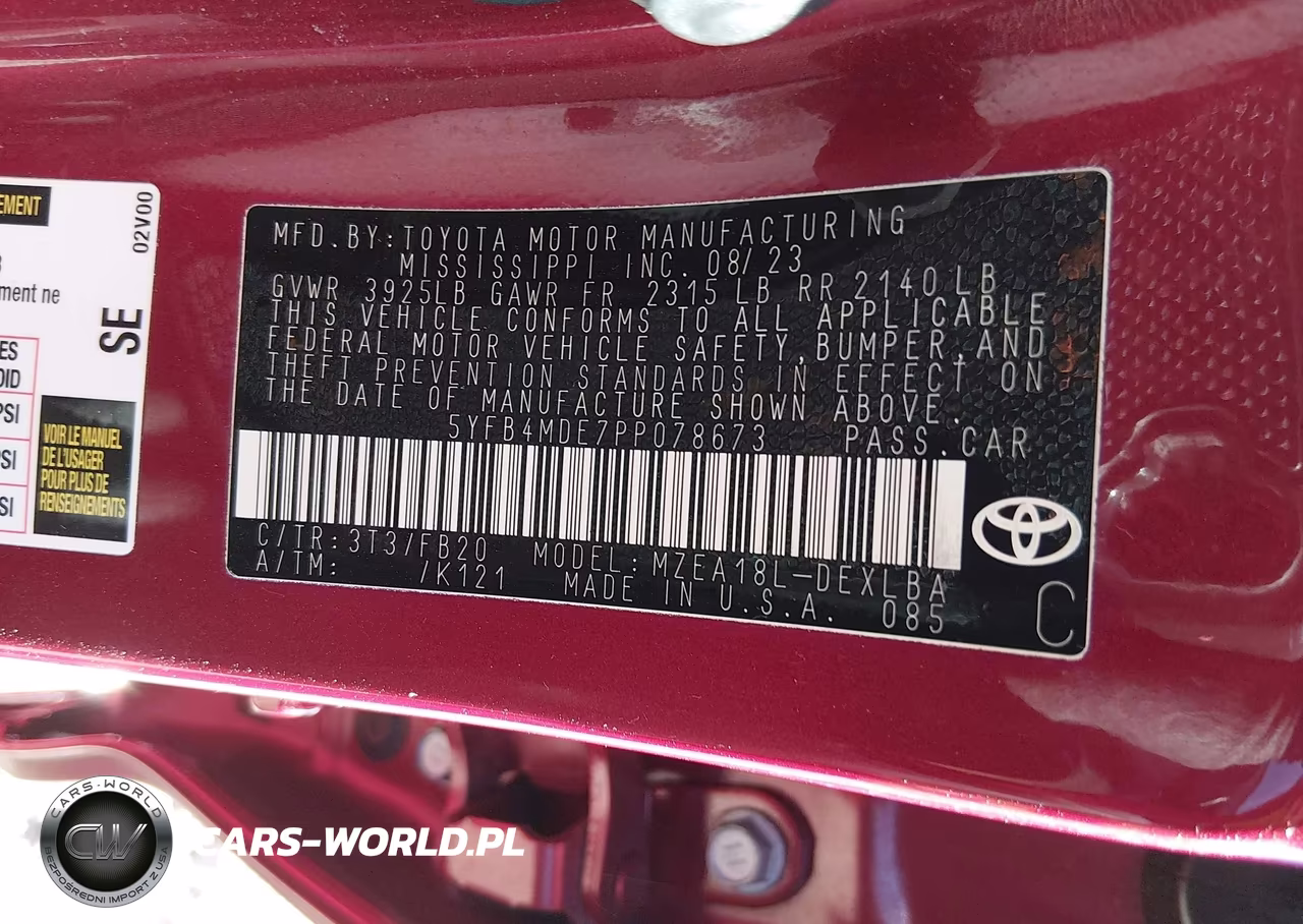 2023 Toyota Corolla Le VIN:5YFB4MDE7PP078673 - 9