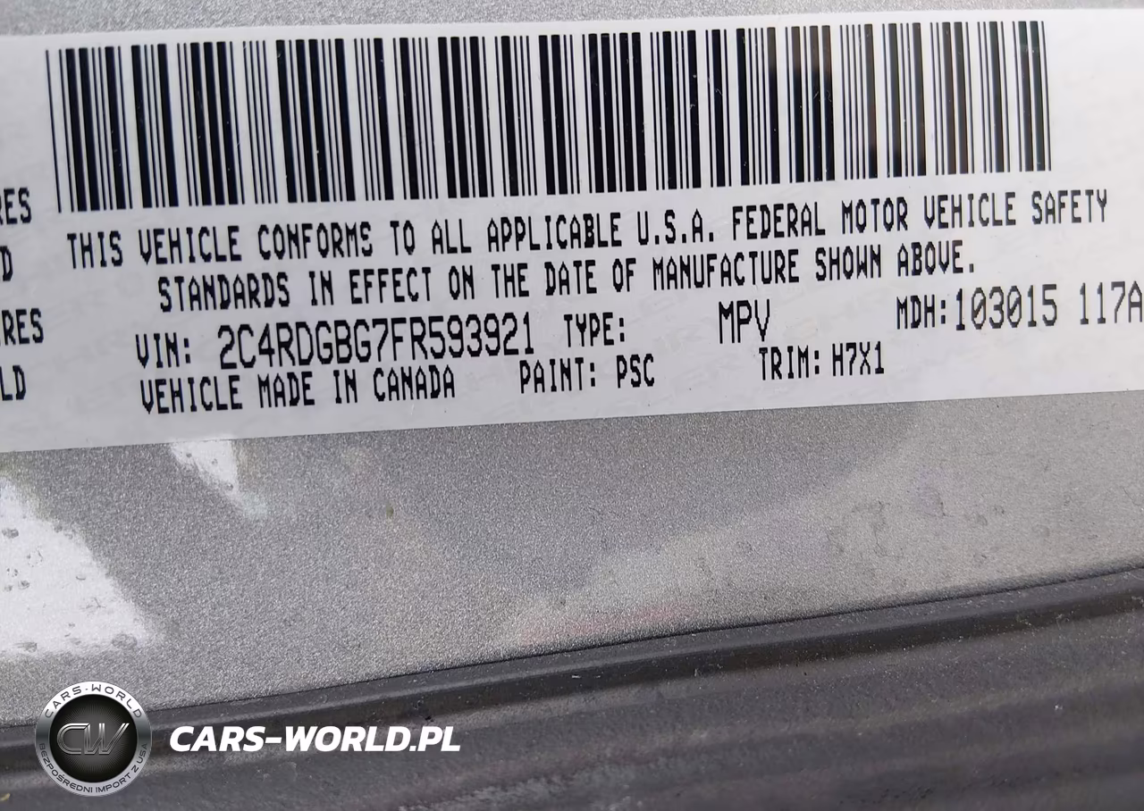 2015 Dodge Grand Caravan Se VIN:2C4RDGBG7FR593921 - 9