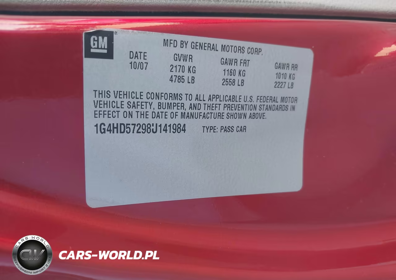 2008 Buick Lucerne Cxl VIN:1G4HD57298U141984 - 9