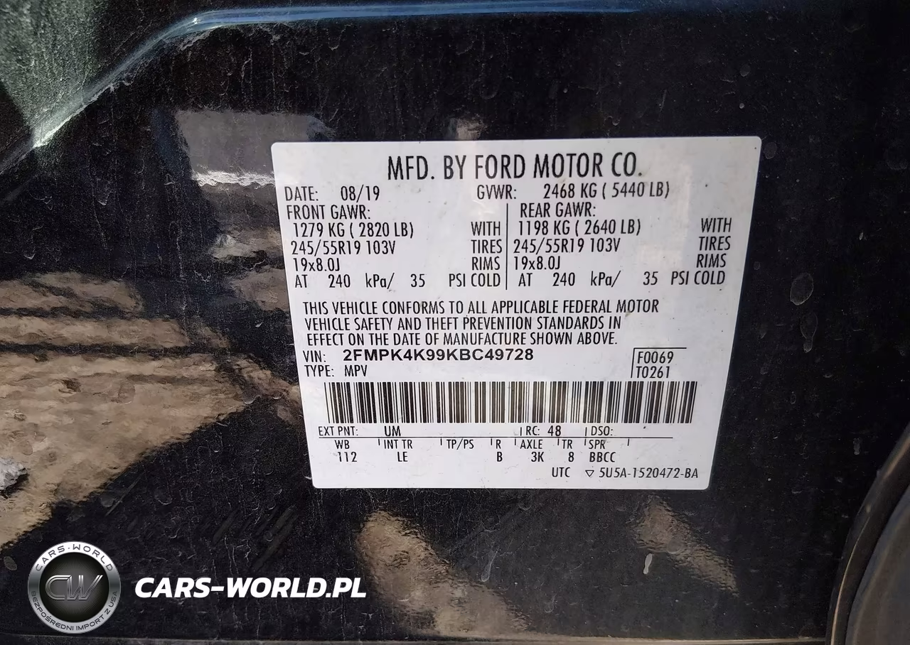 2019 Ford Edge Titanium VIN:2FMPK4K99KBC49728 - 9
