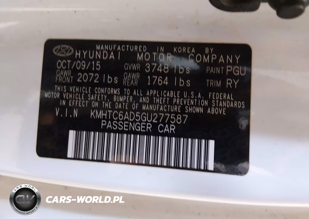 2016 Hyundai Veloster VIN:KMHTC6AD5GU277587 - 9