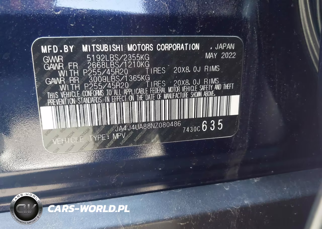 2022 Mitsubishi Outlander Black Edition S-Awc-Se 2.5 S-Awc-Se Launch Edition S-Awc VIN:JA4J4UA88NZ080486 - 17