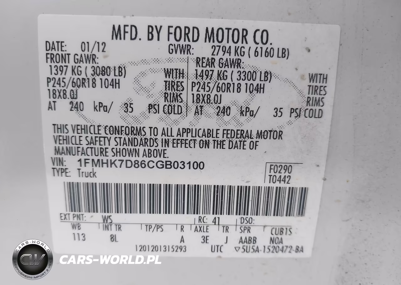 2012 Ford Explorer Xlt VIN:1FMHK7D86CGB03100 - 9