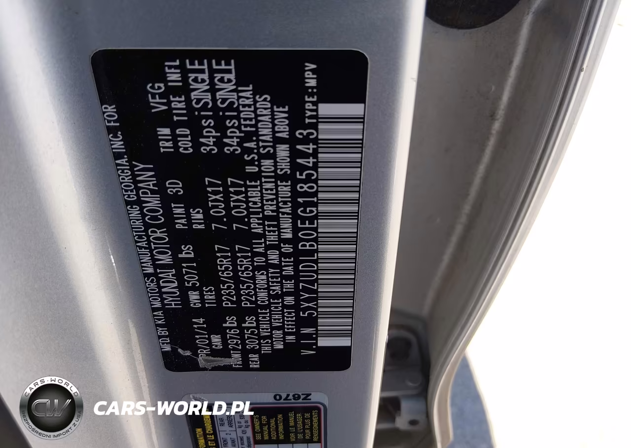 2014 Hyundai Santa Fe Sport 2.4L VIN:5XYZUDLB0EG185443 - 9