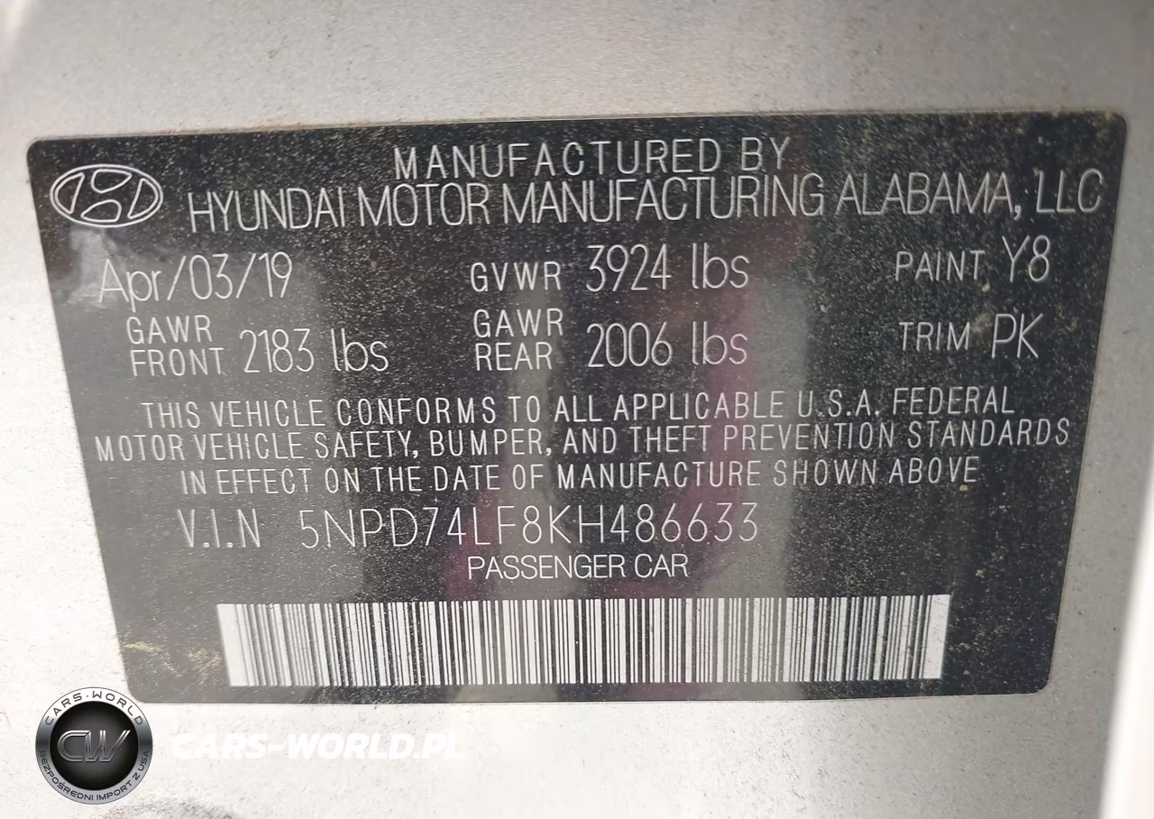 2019 Hyundai Elantra Se VIN:5NPD74LF8KH486633 - 9