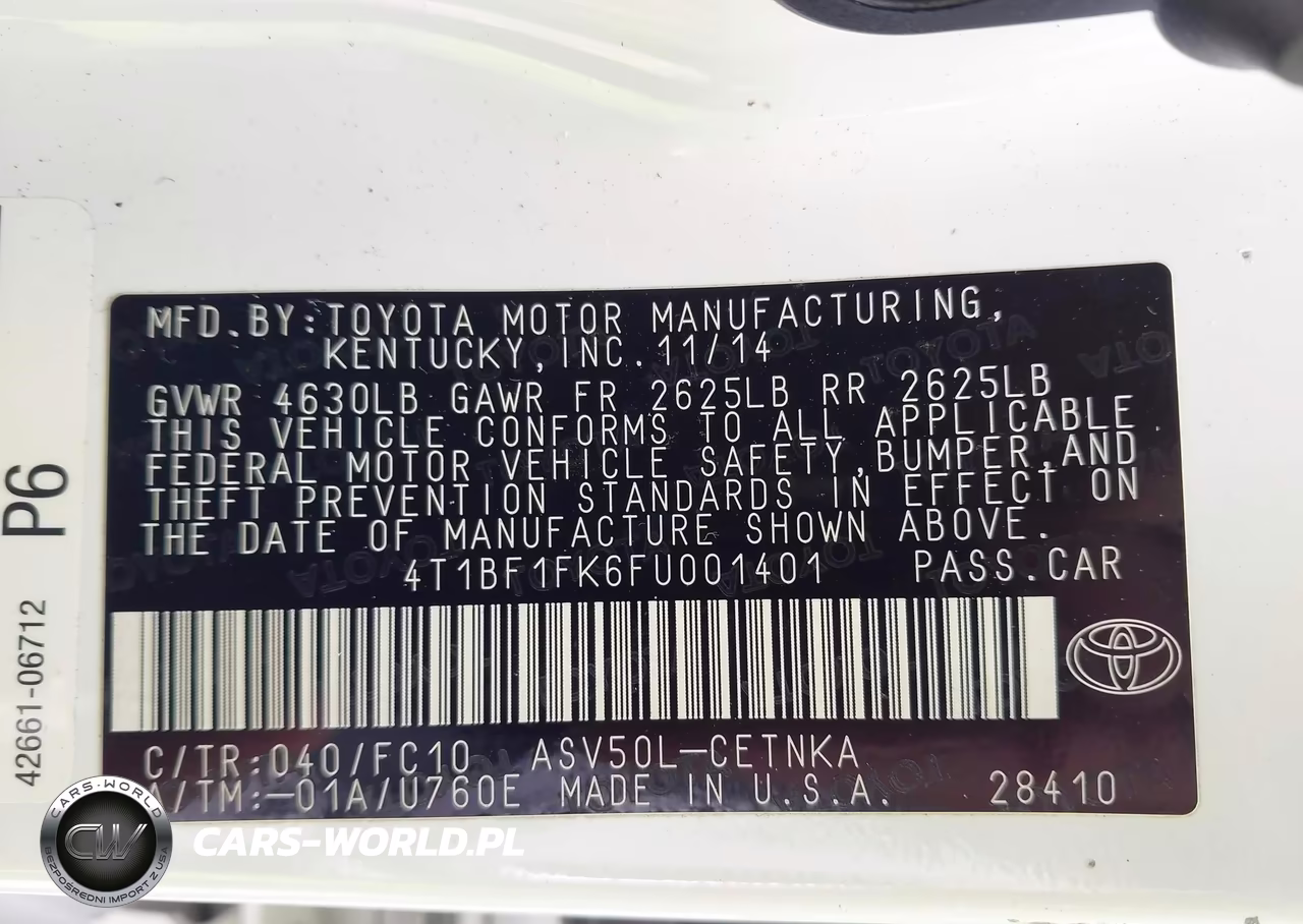 2015 Toyota Camry Le VIN:4T1BF1FK6FU001401 - 9