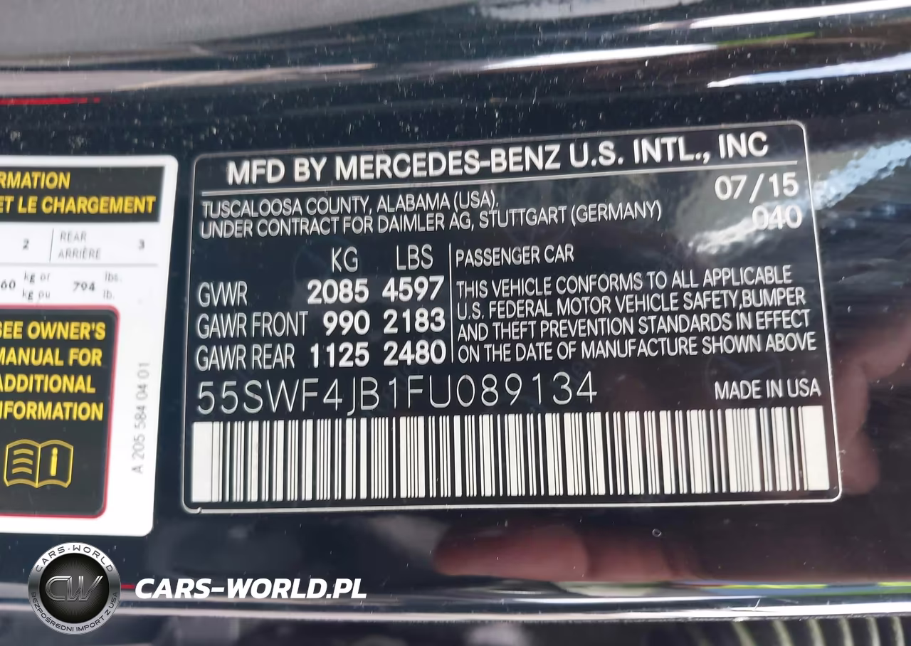 2015 Mercedes-Benz C 300 VIN:55SWF4JB1FU089134 - 9