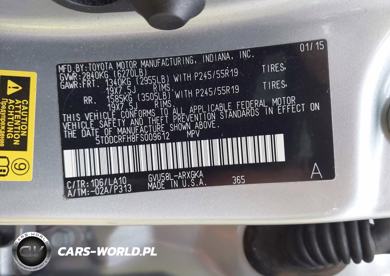 2015 Toyota Highlander Hybrid Limited VIN:5TDDCRFH8FS009612 - 9