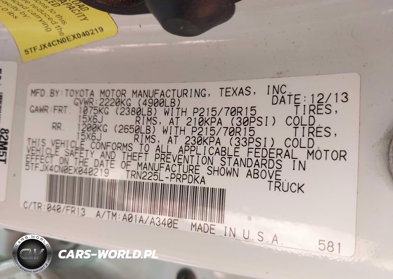 2014 Toyota Tacoma VIN:5TFJX4CN0EX040219 - 9