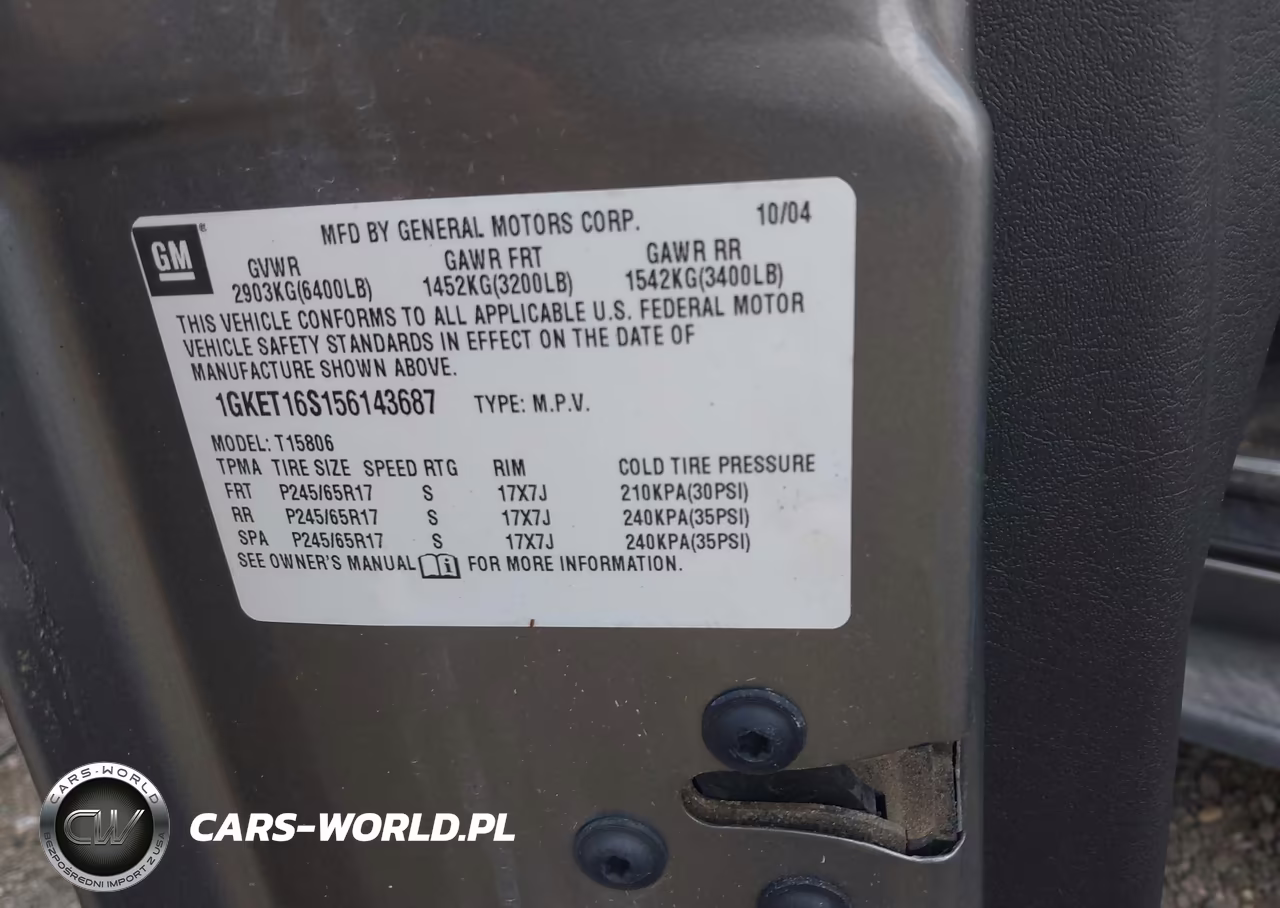 2005 GMC Envoy Xl Sle VIN:1GKET16S156143687 - 9