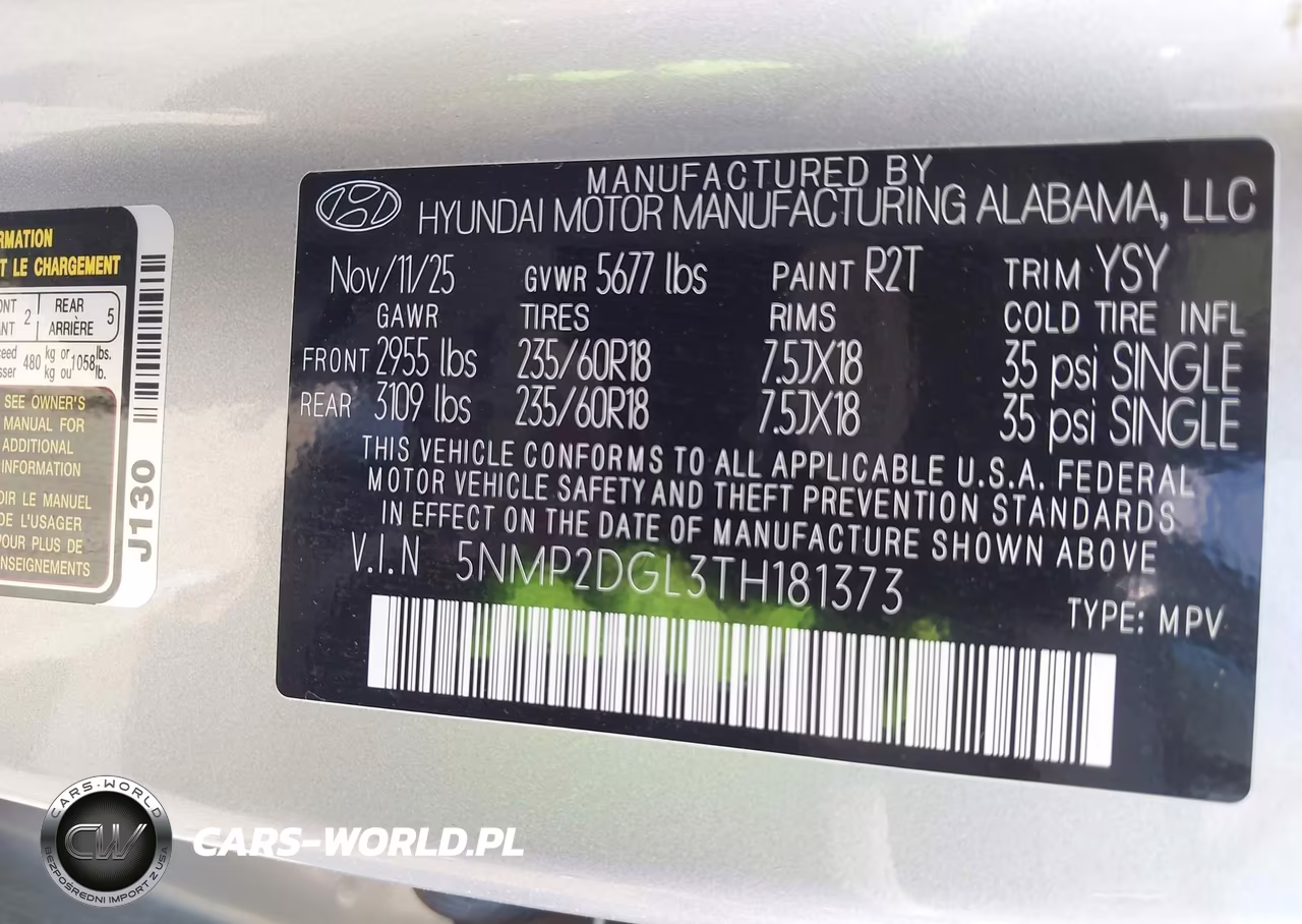 2026 Hyundai Santa Fe Sel VIN:5NMP2DGL3TH181373 - 9