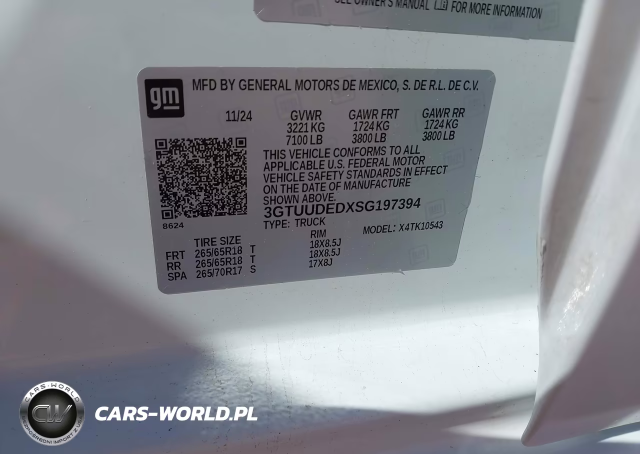 2025 GMC Sierra 1500 4Wd Short Box Slt VIN:3GTUUDEDXSG197394 - 9
