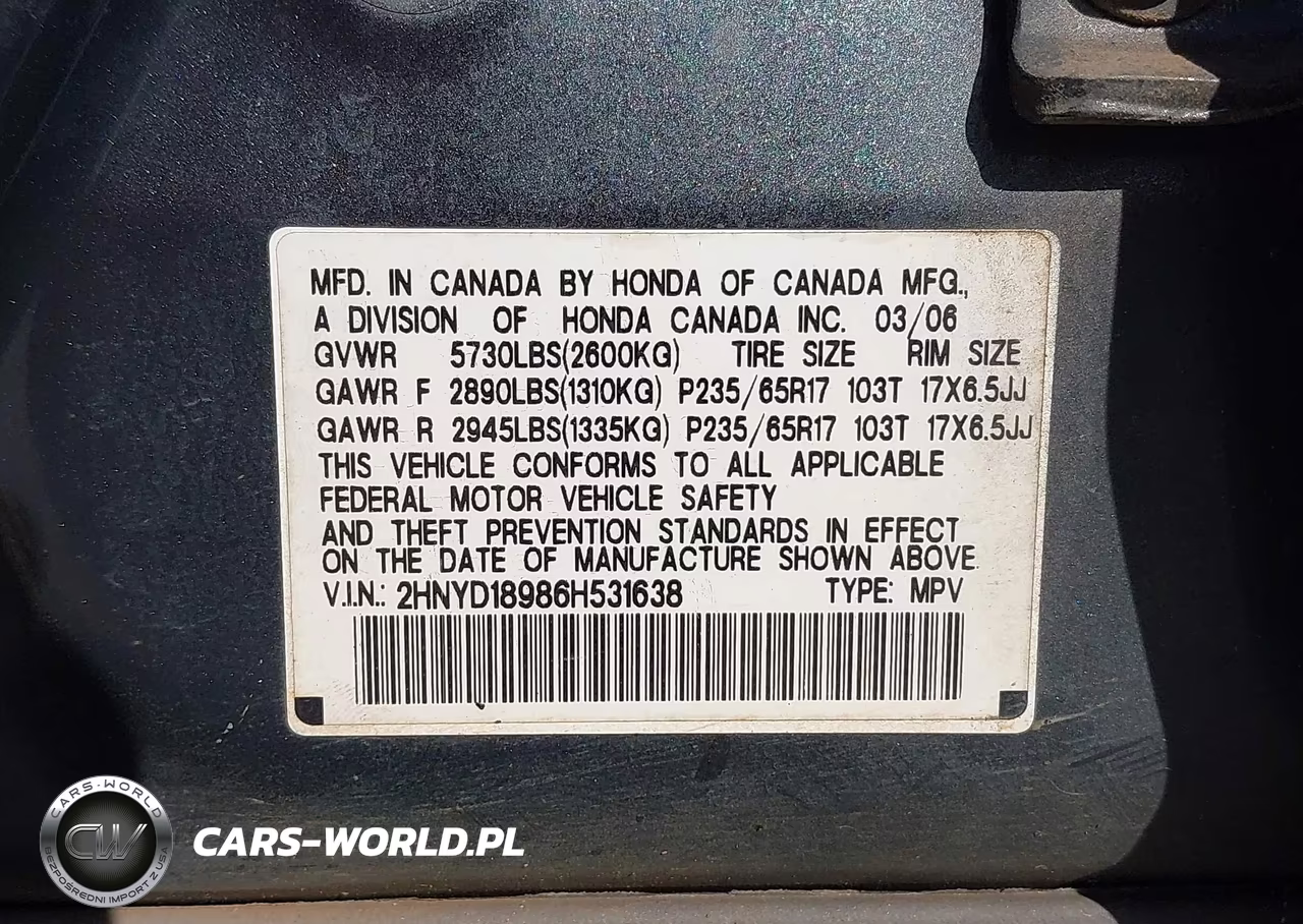 2006 Acura Mdx VIN:2HNYD18986H531638 - 9