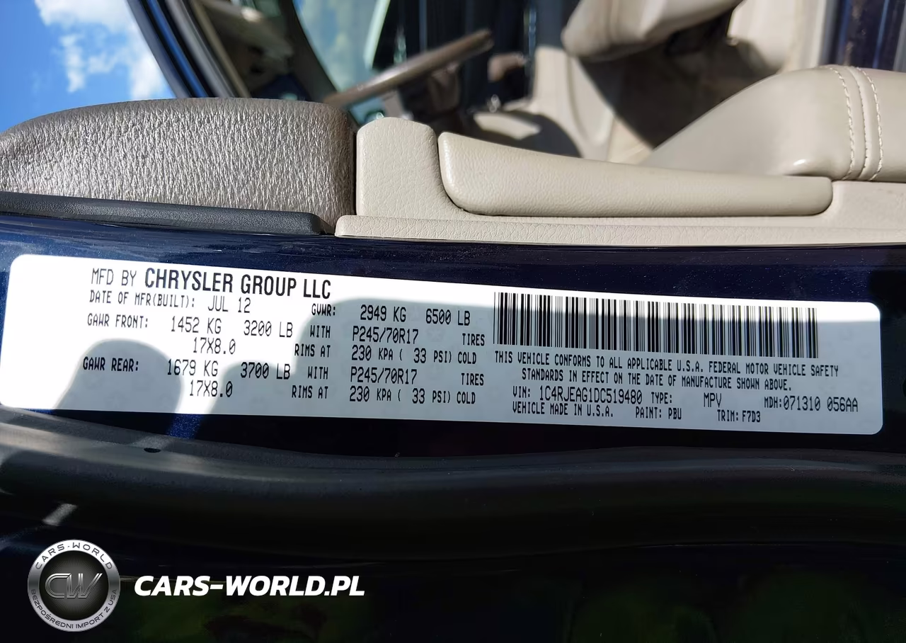 2013 Jeep Grand Cherokee Laredo VIN:1C4RJEAG1DC519480 - 9