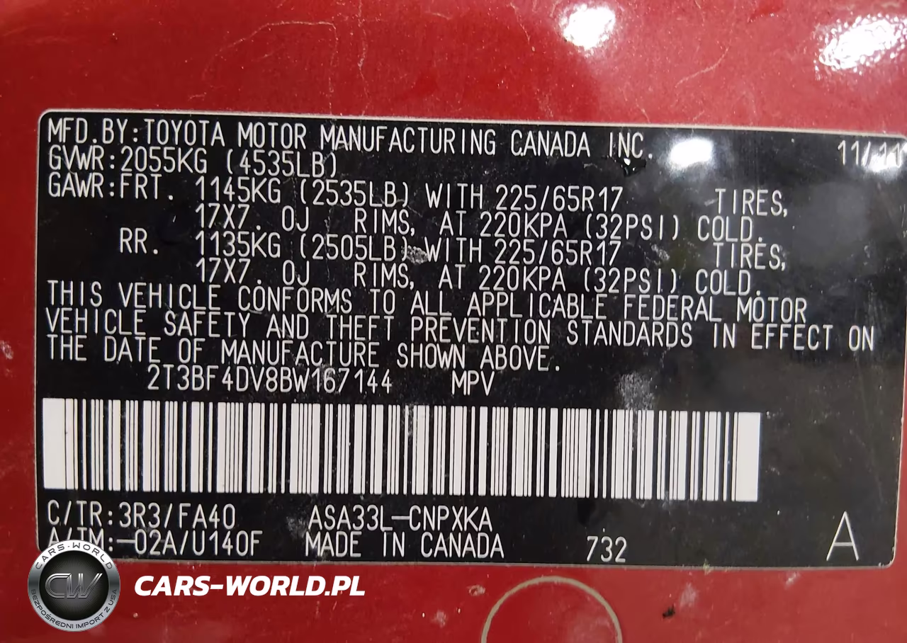 2011 Toyota Rav4 VIN:2T3BF4DV8BW167144 - 9
