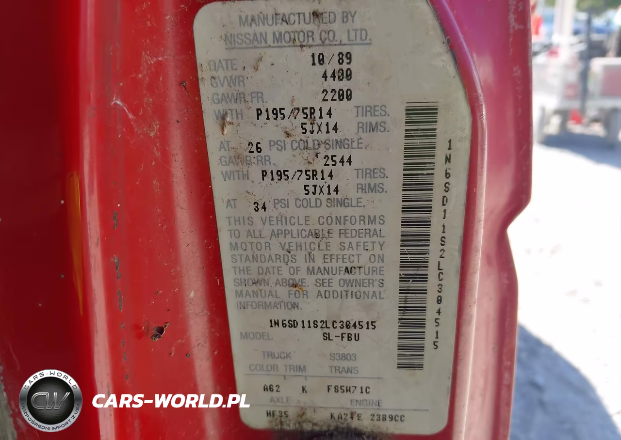1990 Nissan D21 Short Bed VIN:1N6SD11S2LC304515 - 9