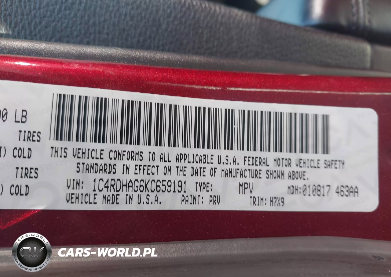 2019 Dodge Durango Sxt VIN:1C4RDHAG6KC659191 - 9