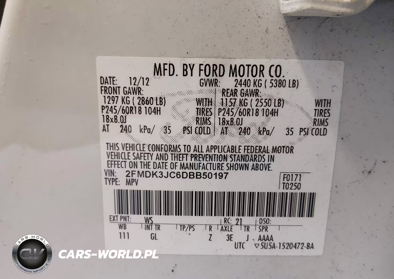 2013 Ford Edge Sel VIN:2FMDK3JC6DBB50197 - 9
