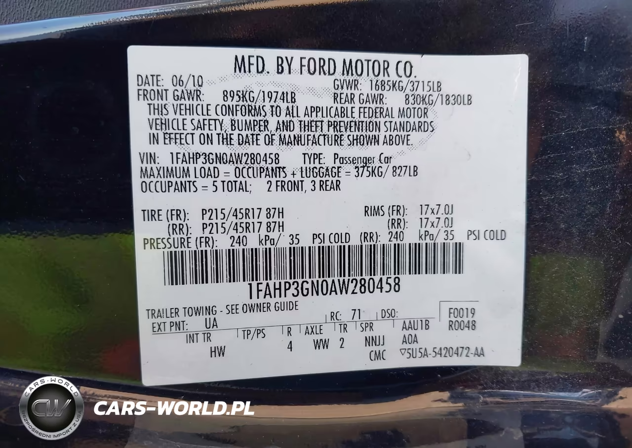2010 Ford Focus Ses VIN:1FAHP3GN0AW280458 - 9