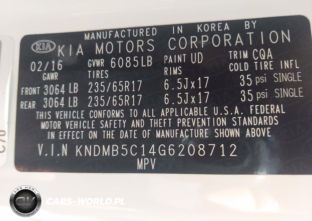 2016 Kia Sedona Lx VIN:KNDMB5C14G6208712 - 9