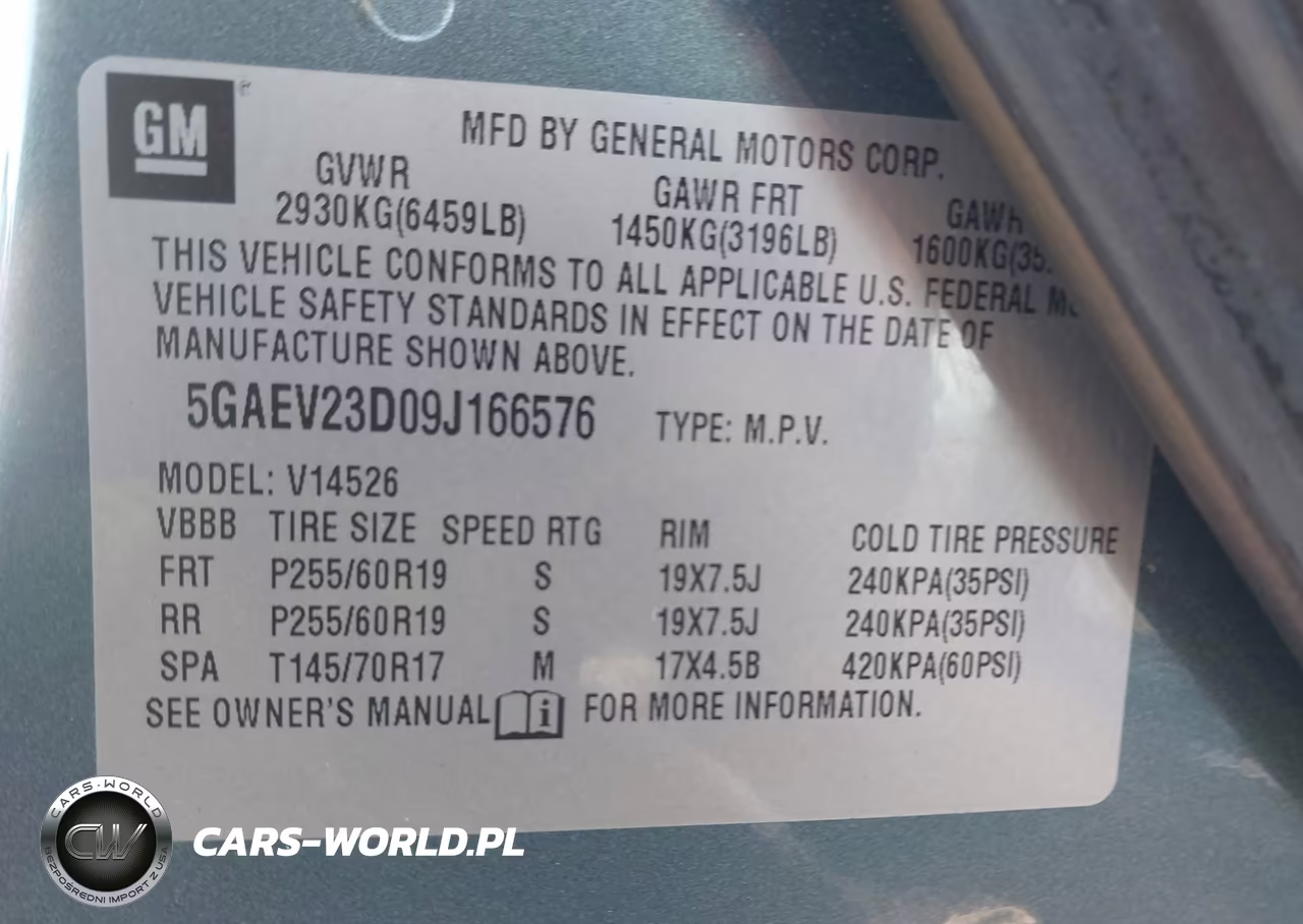2009 Buick Enclave Cxl VIN:5GAEV23D09J166576 - 9