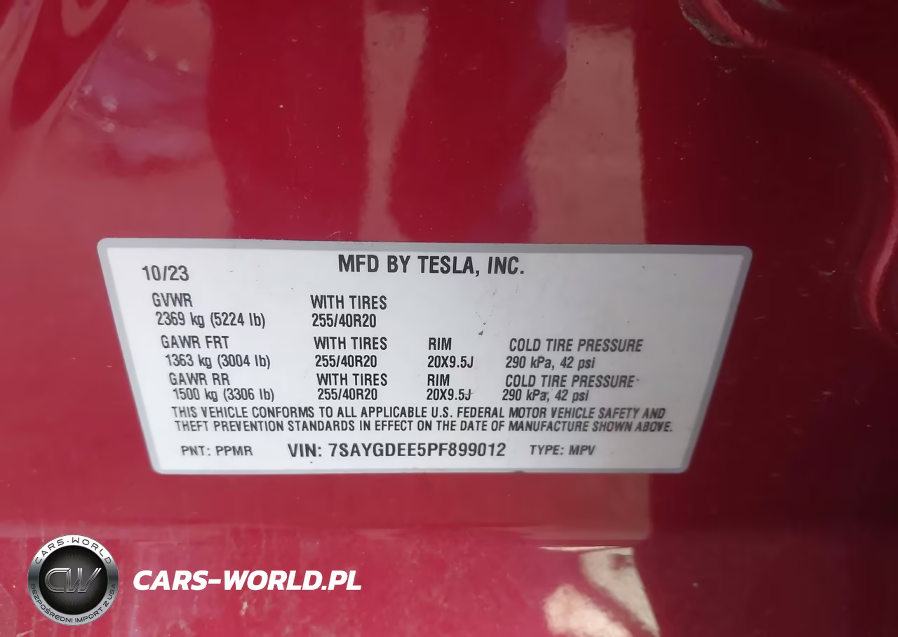 2023 Tesla Model Y Awd-Long Range Dual Motor All-Wheel Drive VIN:7SAYGDEE5PF899012 - 9