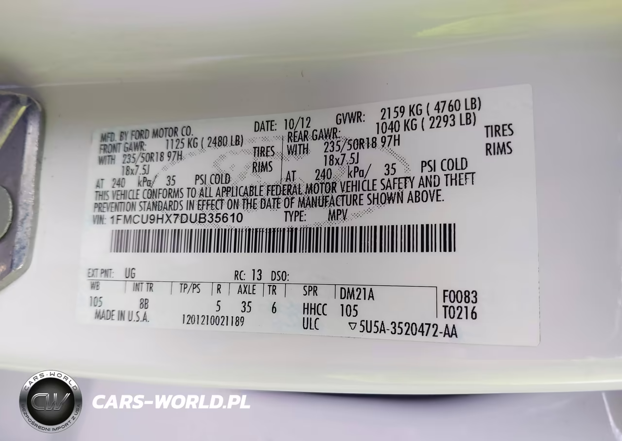2013 Ford Escape Sel VIN:1FMCU9HX7DUB35610 - 9
