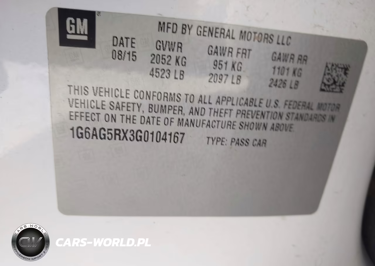 2016 Cadillac Ats Standard VIN:1G6AG5RX3G0104167 - 9