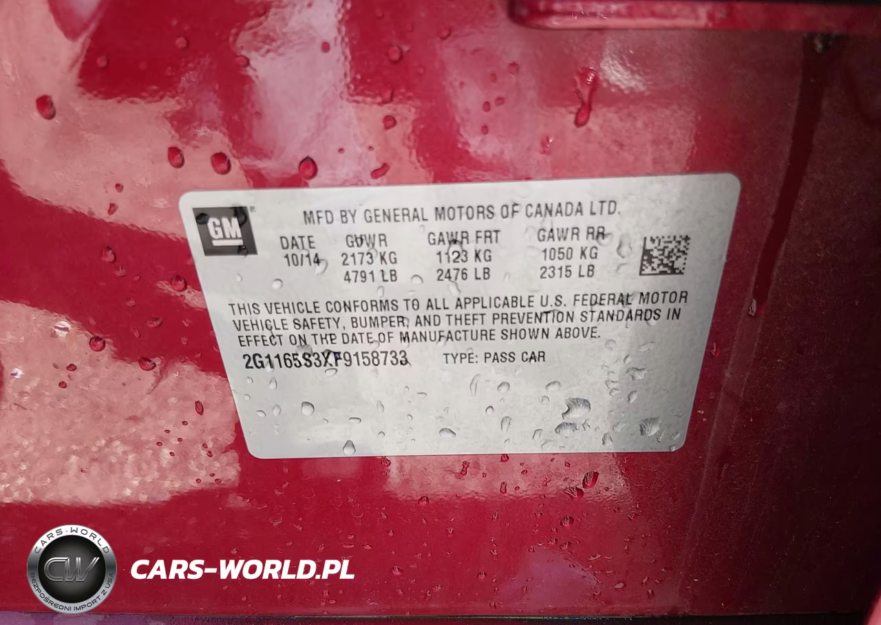 2015 Chevrolet Impala 2Lz VIN:2G1165S3XF9158733 - 9