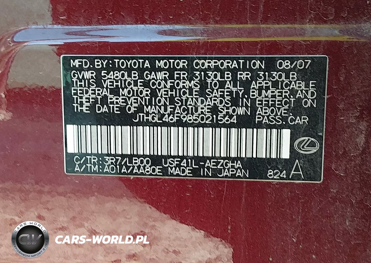 2008 Lexus Ls 460 L VIN:JTHGL46F985021564 - 9