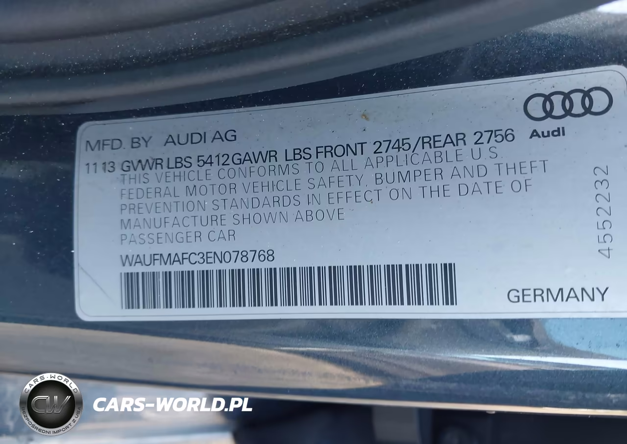 2014 Audi A6 3.0 Tdi Premium Plus VIN:WAUFMAFC3EN078768 - 9