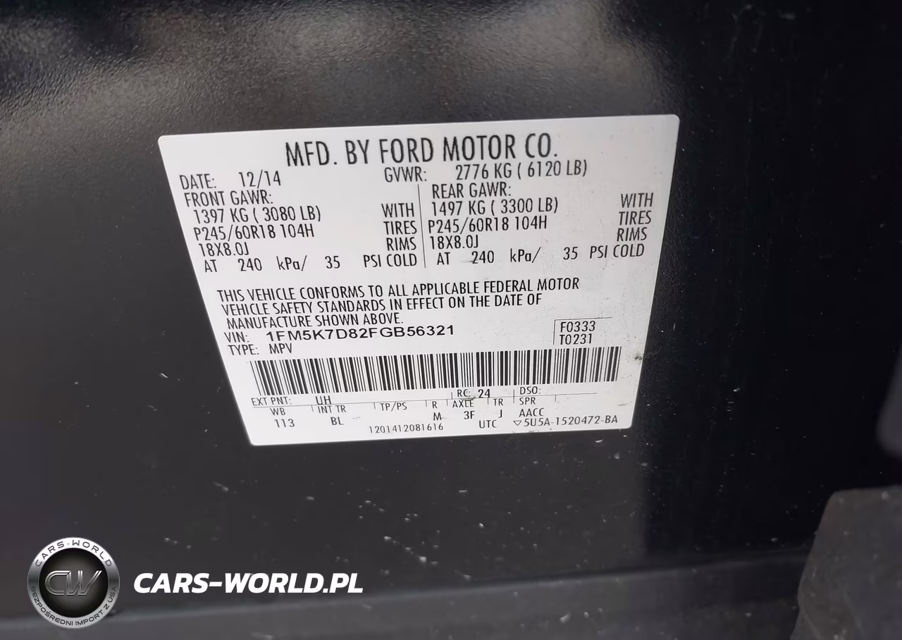 2015 Ford Explorer Xlt VIN:1FM5K7D82FGB56321 - 9