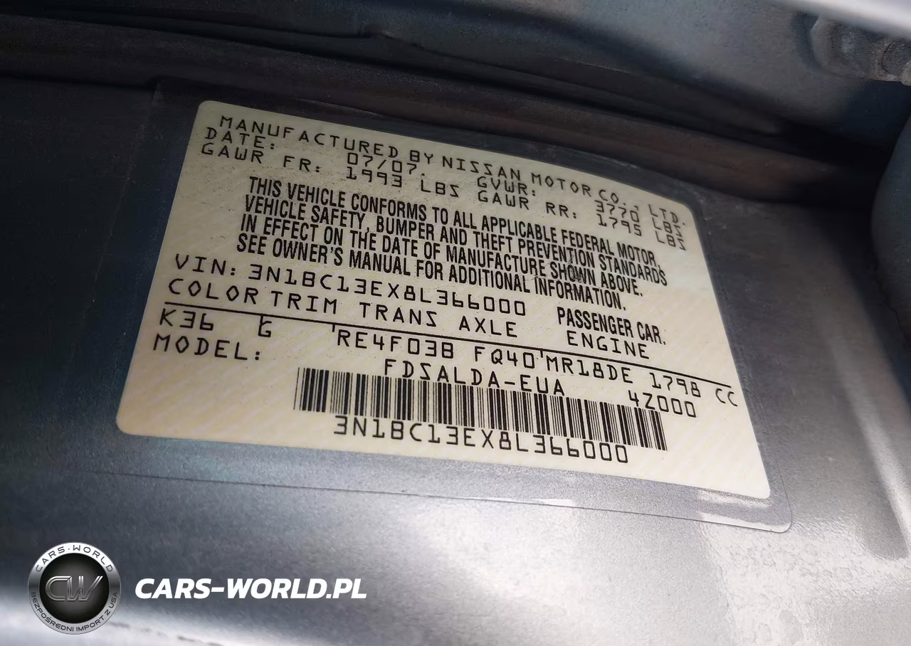 2008 Nissan Versa 1.8S VIN:3N1BC13EX8L366000 - 9