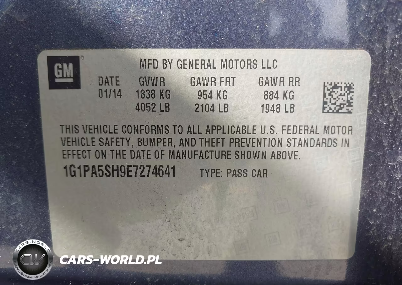 2014 Chevrolet Cruze Ls Auto VIN:1G1PA5SH9E7274641 - 9